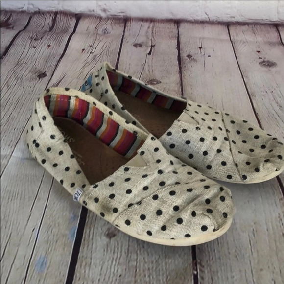 Toms classics polka dot canvas flat slides - Picture 1 of 8
